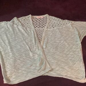 Cato Soft Gray Open-Front Cardigan